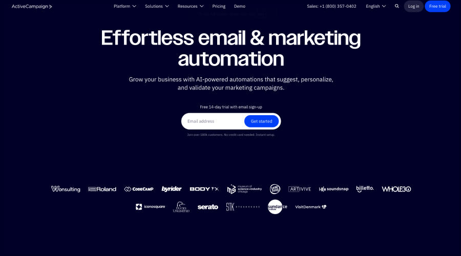 Active Campaign - email marketing platforms