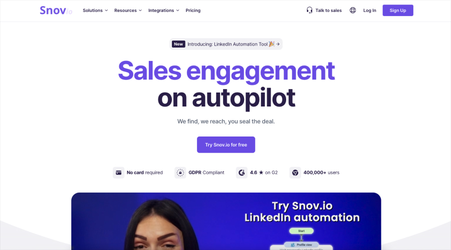 Snovio - top email marketing tools