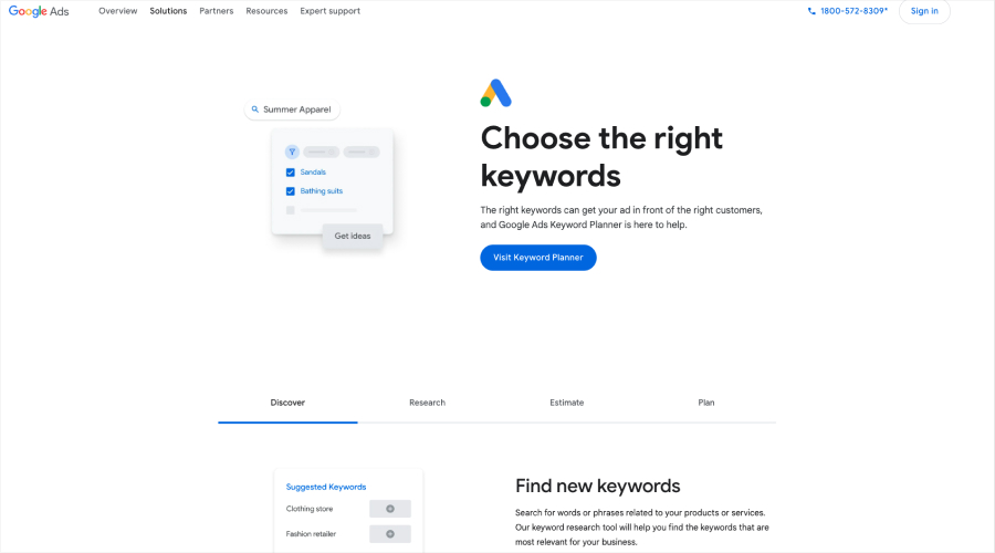 Google Keyword Planner - Best On-Page SEO Tool