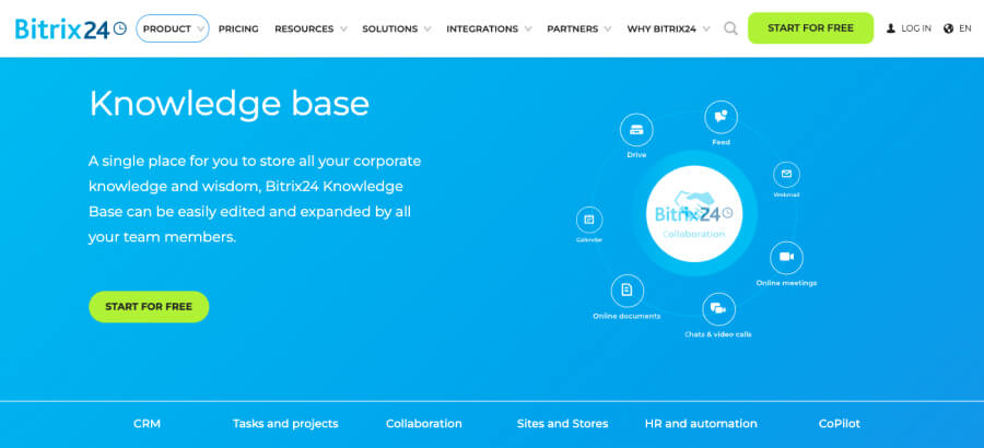 Bitrix 24 - Knowledge Management Software