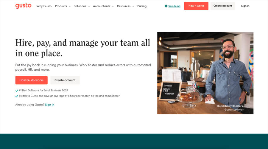 Gusto - Payroll Software for Small Business