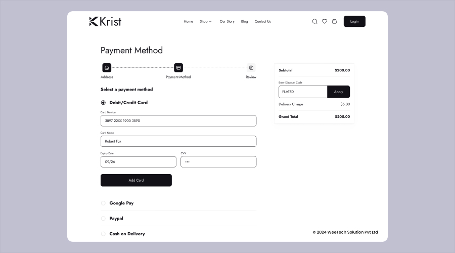 Multiple Payment Option