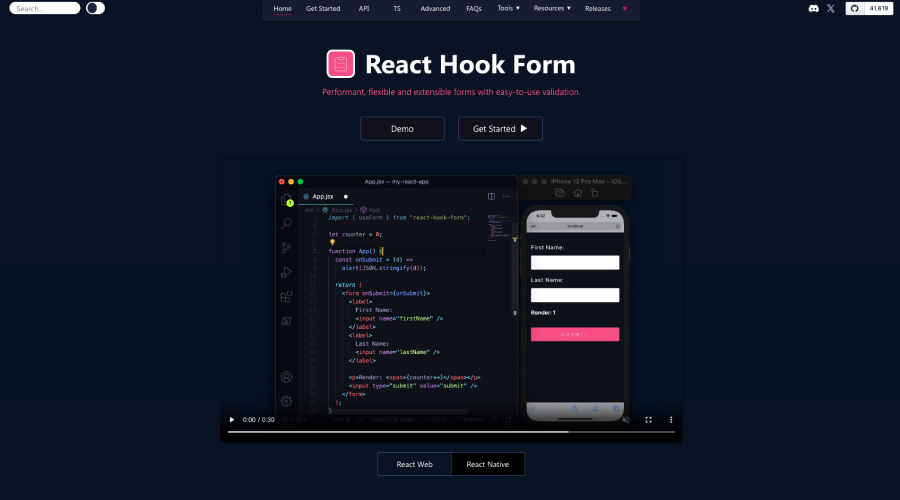 React Hook Form - useful React.JS Tool