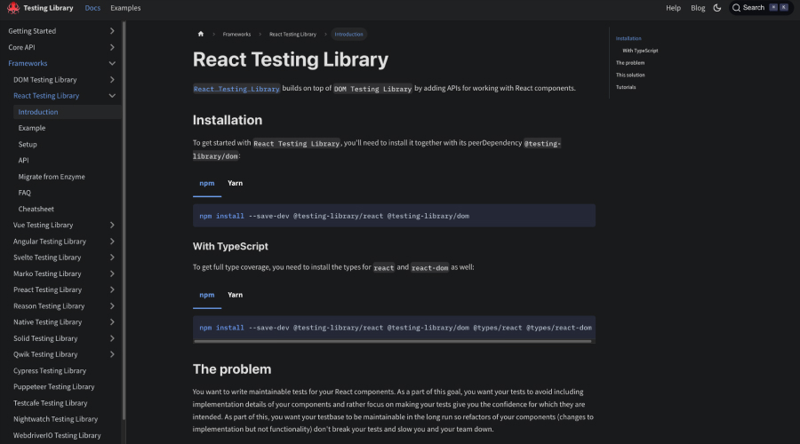 Top React Js Testing Library