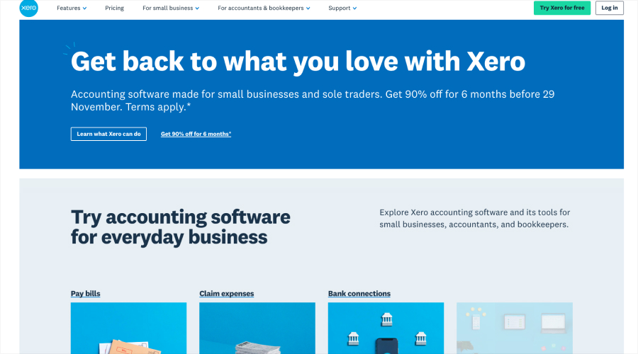 Xero - best accounting tools for interior designers