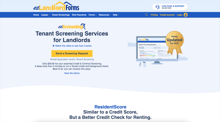 EzLandlordForms - Tenant Screening Services 2025