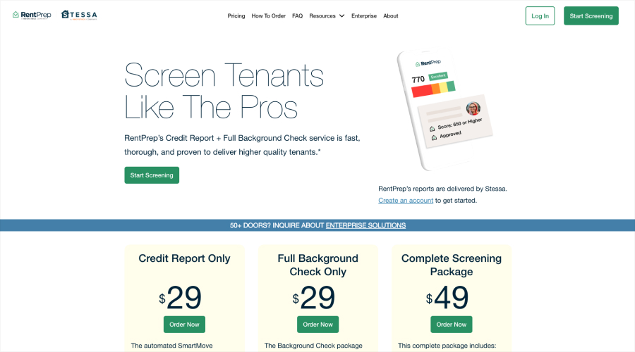 RentPrep - best tenant screening services for small landlords