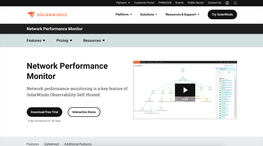 SolarWinds Network Performance Monitor