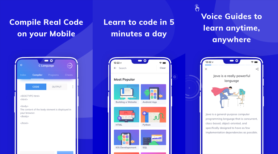 Programming Hub - a code learning mobile apps